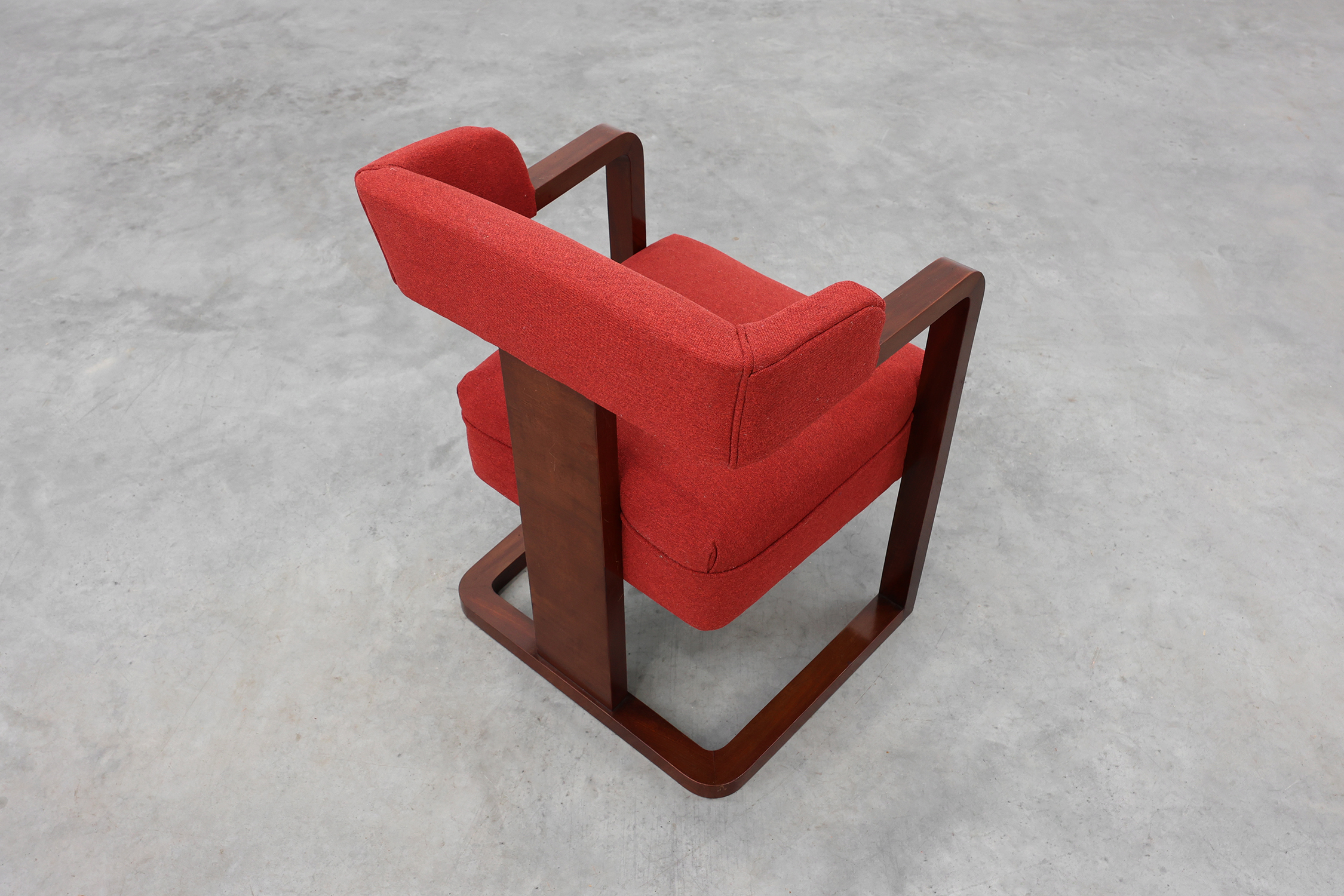 Ensemble of Two Art Deco Chairs with Matching Stool, Belgium ca. 1920 thumbnail